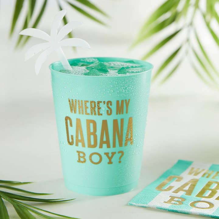 Slant Collections by Creative Brands - Wholesale Disposable Cup - Cocktail Party Cups - Cabana Boy? - 8ct1