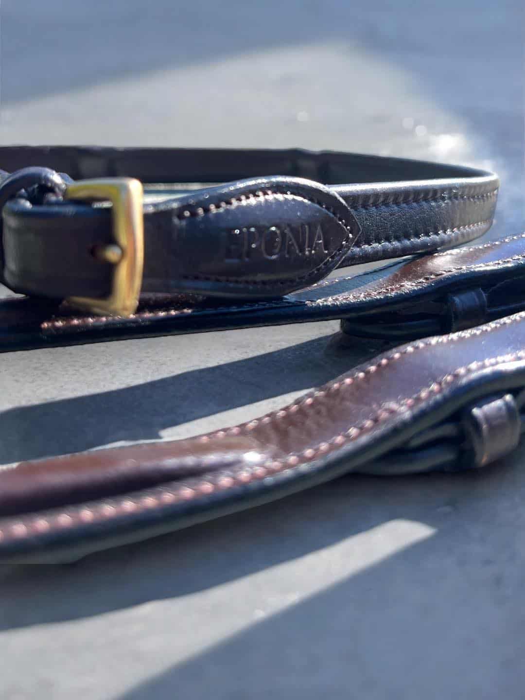 EPONIA EQUESTRIAN LIFESTYLE - Vente Équipement d’équitation - Rênes en cuir véritable souple avec encoches douces1