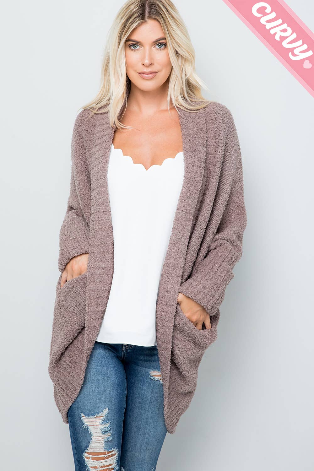 Sweet Lovely by Jen – Cardigan - Mulher por atacado – Cardigã tricotado super macio e aconchegante tamanho plus34