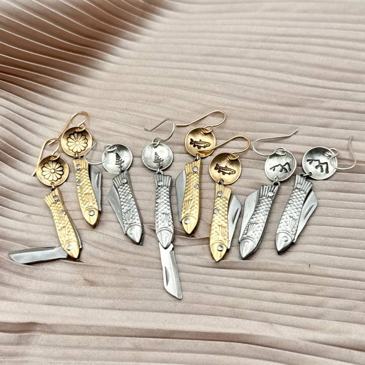 Fluff Hardware - Wholesale Dangle Earrings - Handmade Backcountry Feeesh Earrings8