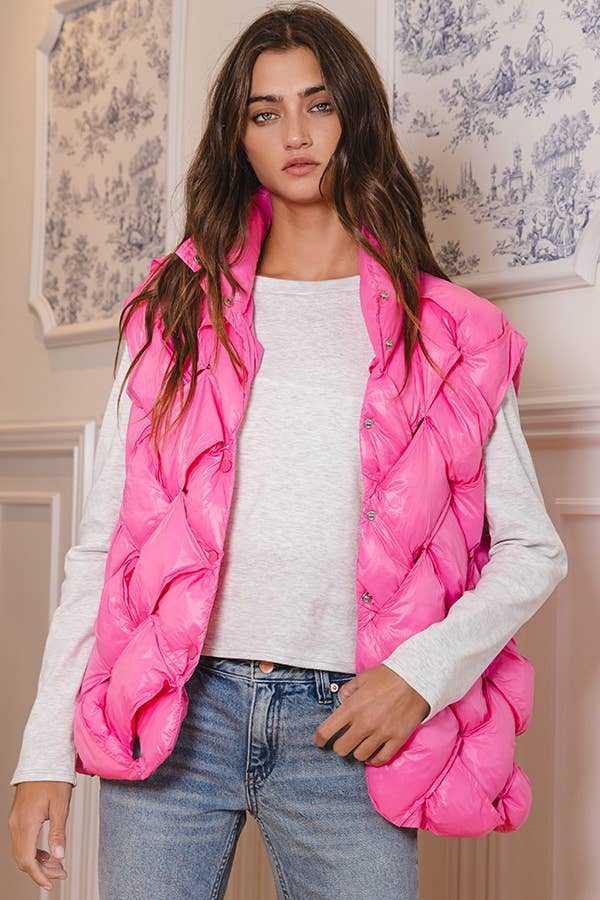 BUCKETLIST INC - Vente Veste sans manches – femme - Veste doudoune boutonnée IT204026