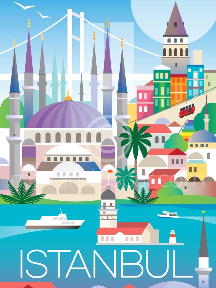 IMPRIMÉ ISTANBUL pour la vente par Max & Oscar