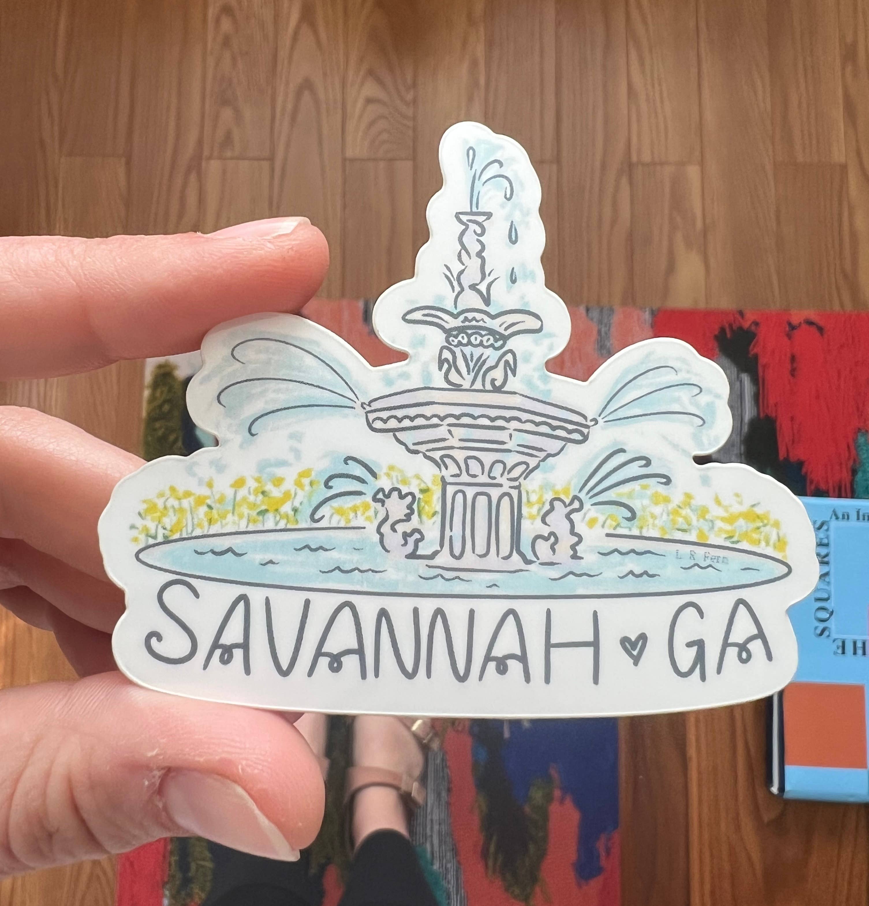L. R. Fern - Wholesale Sticker - Forsyth Fountain Savannah Sticker2