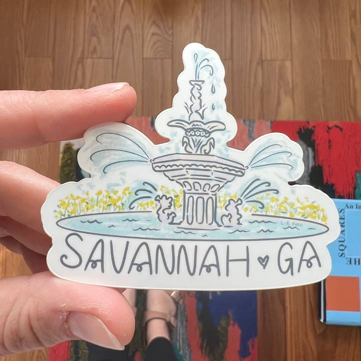 L. R. Fern - Wholesale Sticker - Forsyth Fountain Savannah Sticker2