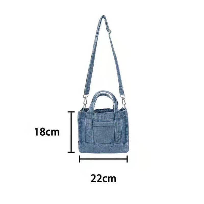 ShieldChic - Vente Sac à bandoulière – femme - Sac à bandoulière en jean à bretelles amovibles9