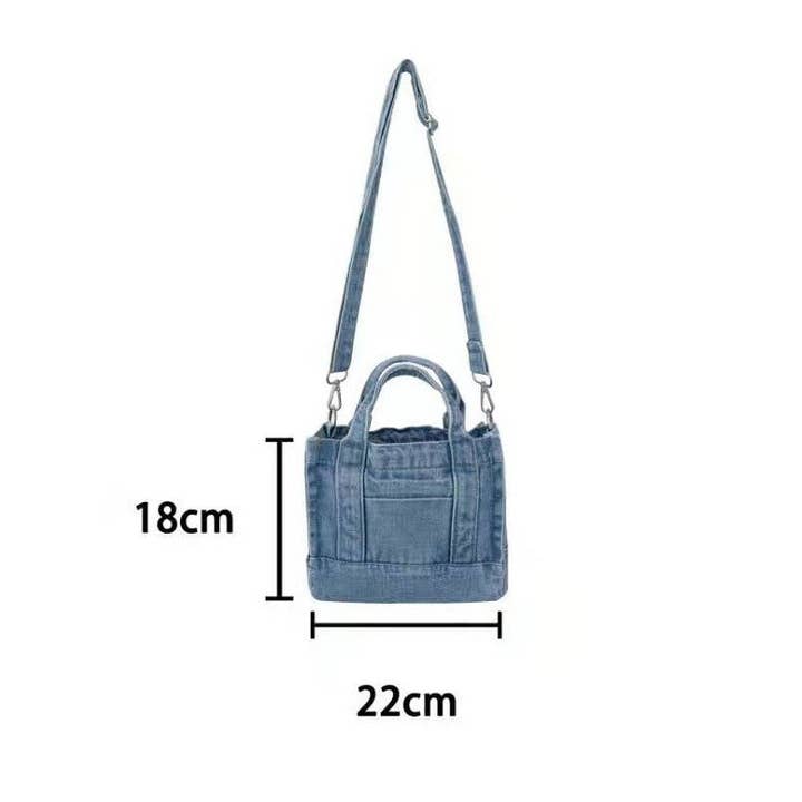 ShieldChic - Vente Sac à bandoulière – femme - Sac à bandoulière en jean à bretelles amovibles9