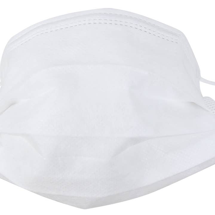 Disposable 3 Ply Face Mask in White, 10 PK (non-medical) for wholesale by Everplush