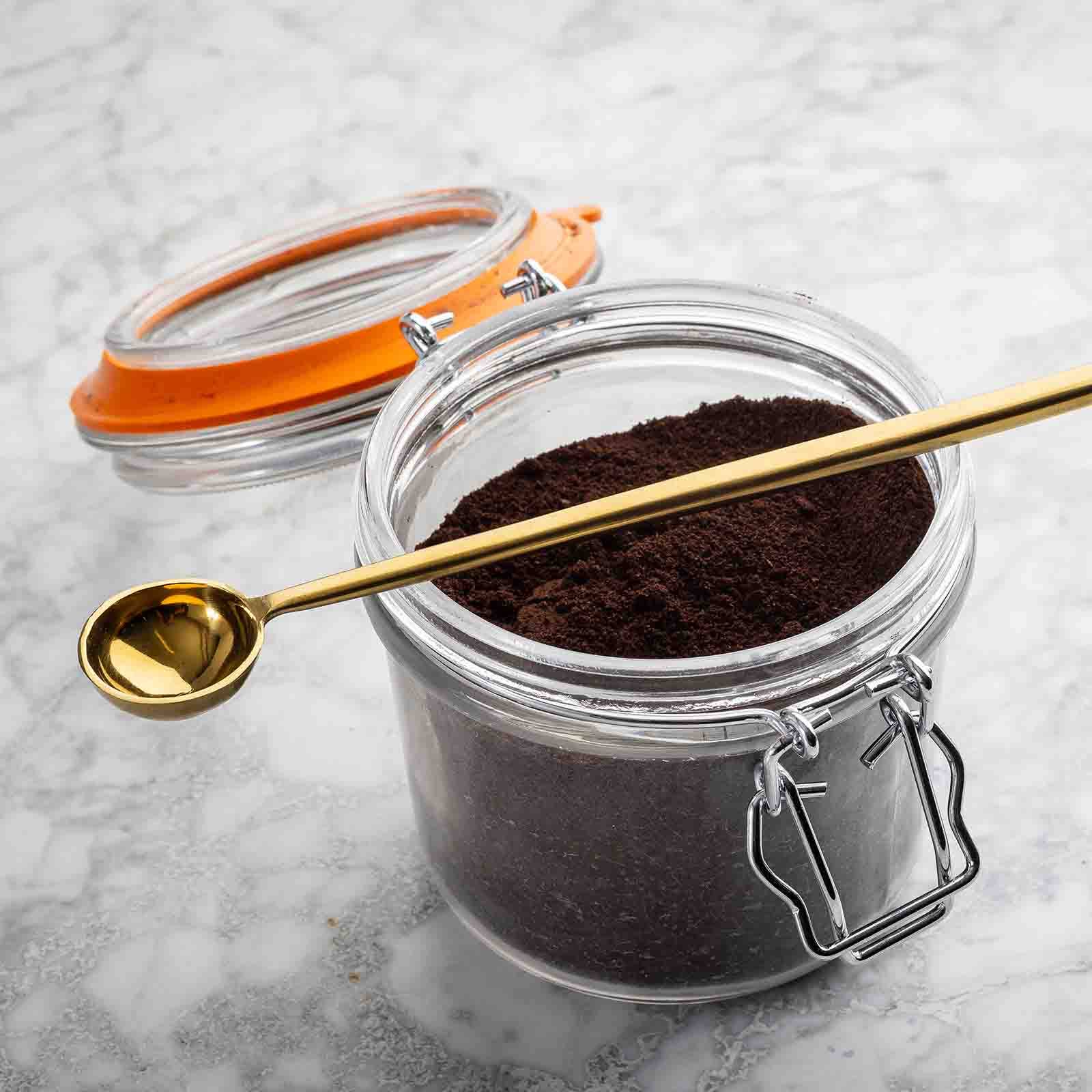 TableCraft Products Company - Vente Ustensile/gadget de cuisine - Cuillère à café à long manche dorée, lot de 24