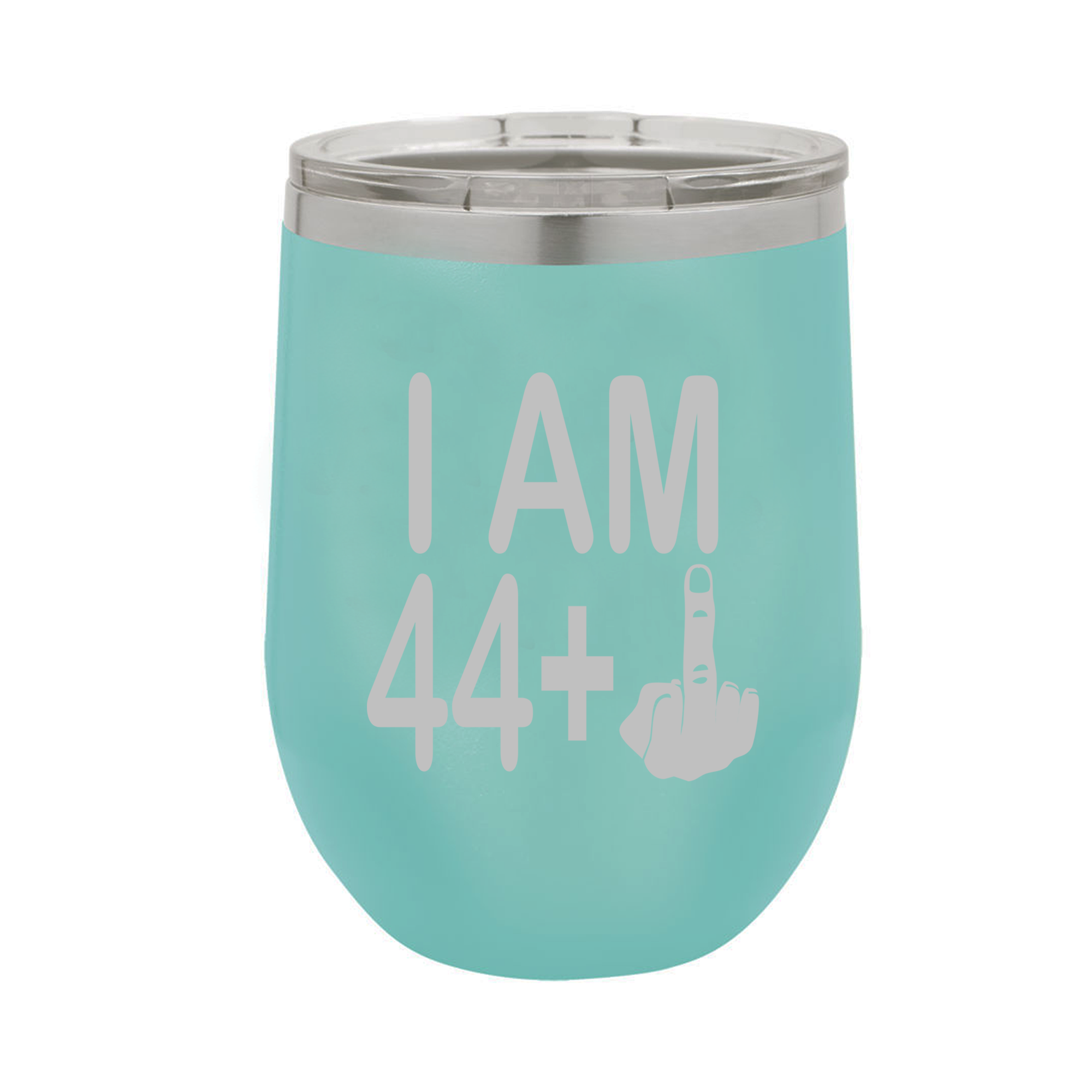 Calm Down Caren - Wholesale Insulated Mug/Tumbler - I am 44 + Middle Finger Polar Wine Tumbler - 45th Birthday0