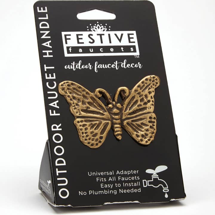 Festive Faucets - Wholesale Outdoor Ornament/Decor - Festive Faucets Butterfly Decorative Outdoor Faucet Handle
