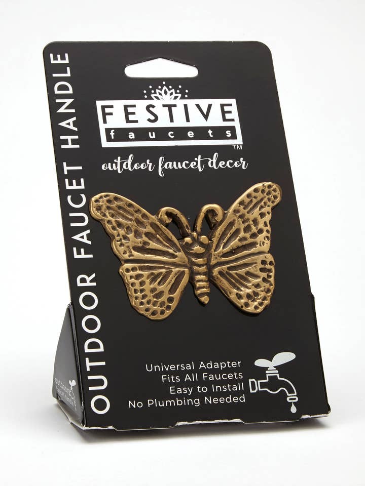 Festive Faucets Butterfly Decorative Outdoor Faucet Handle for wholesale by Festive Faucets