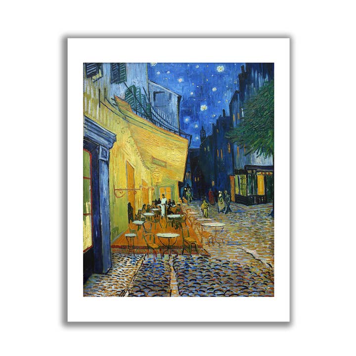 Fine art print Cafe Terrace at Night unframed wall art for wholesale by Go To Design