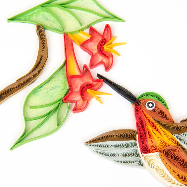Quilling Card - Wholesale Everyday Greeting Card - Rufous Hummingbird1