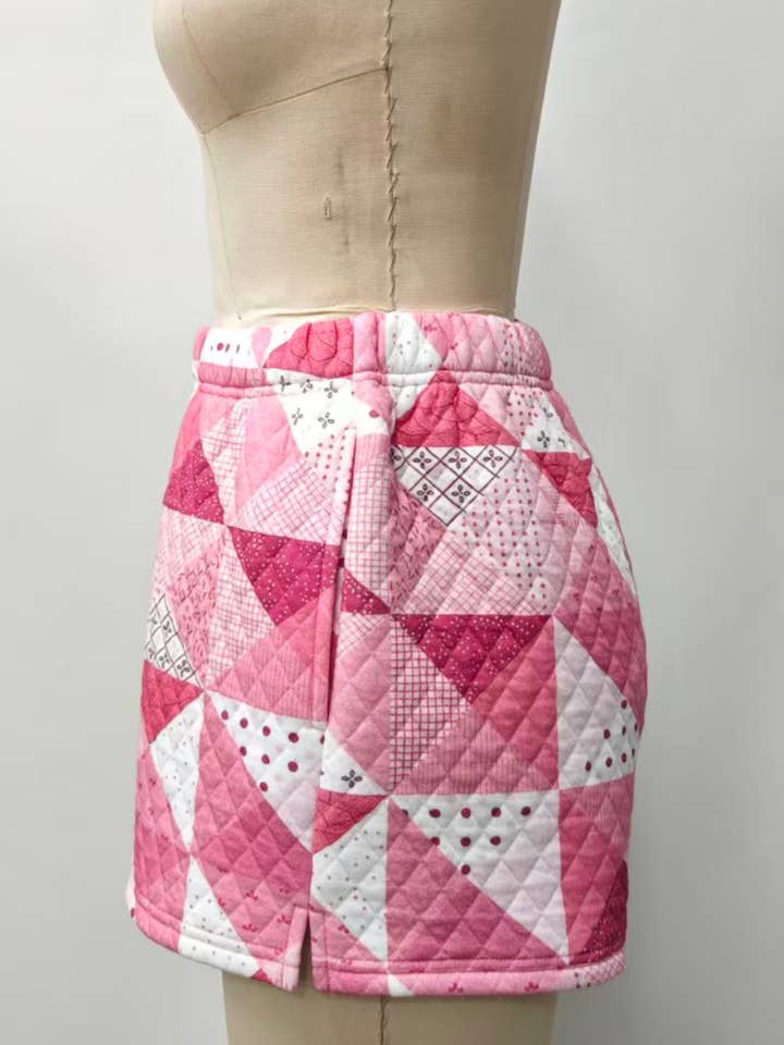Gemma Patchwork Quilted Shorts for wholesale by Sunkissed Coconut