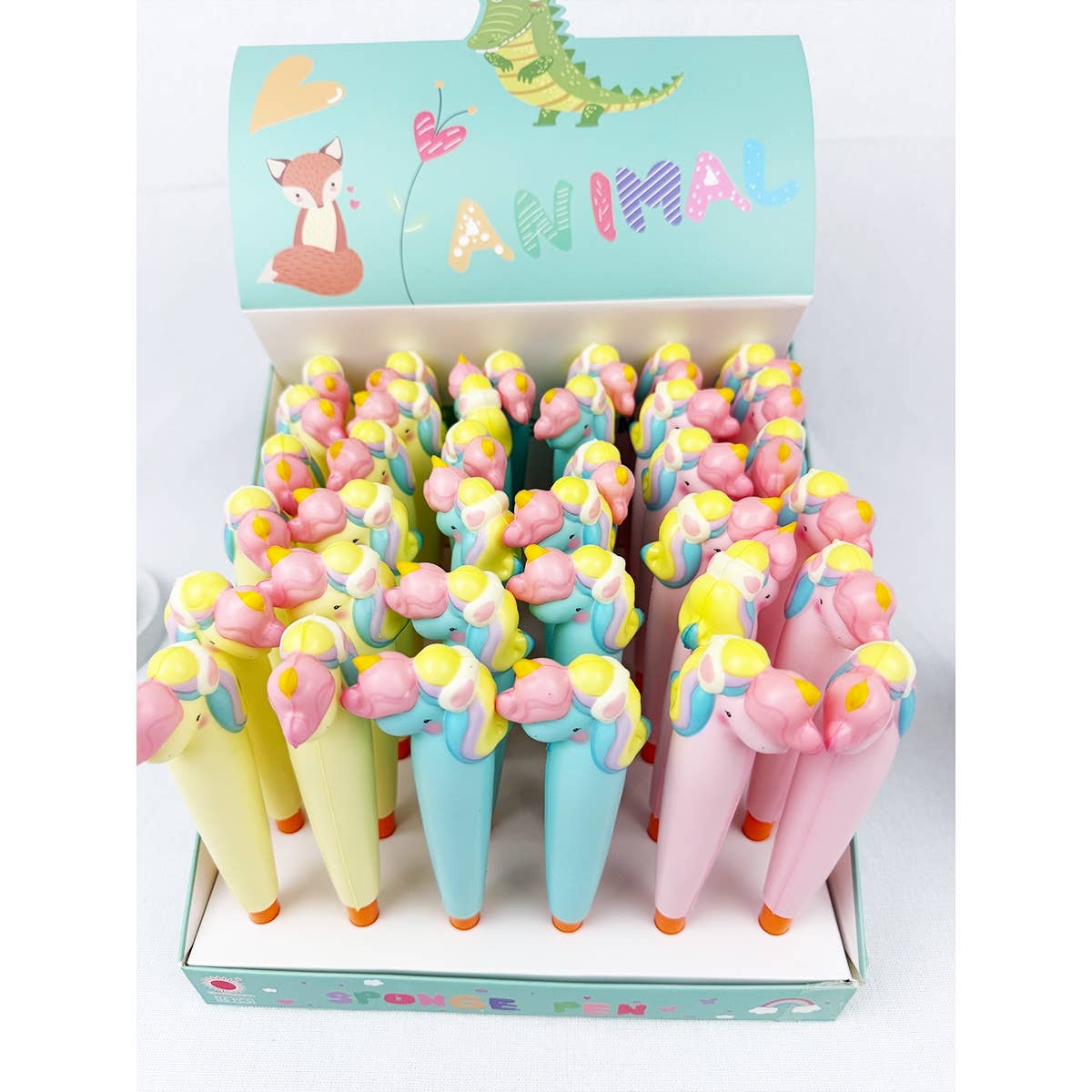 MIX COLOR Cute Squishy Unicorn Pen for wholesale on Faire5