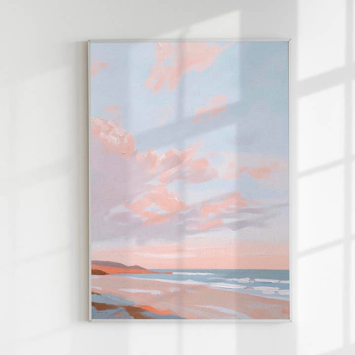 Pôr do sol na praia nº 2 Impressão Artística por atacado de Patroa Studio