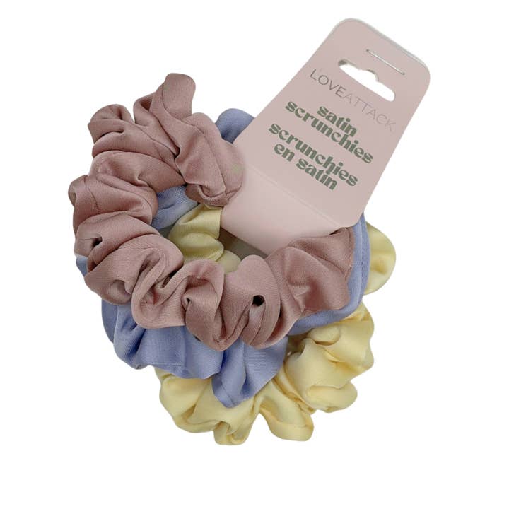 Love Attack - Wholesale Scrunchie - Women's - Small Satin Scrunchie Set - 3pcs6
