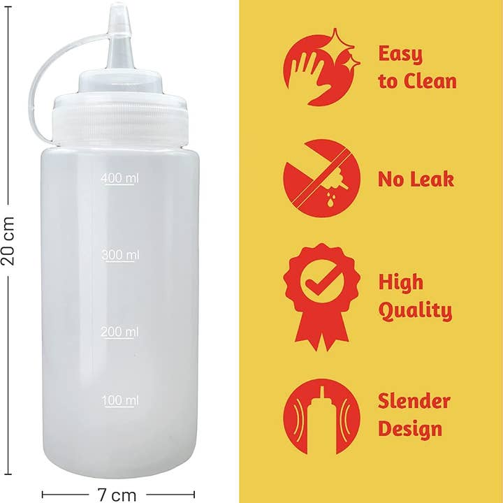 Jara Trading - Wholesale Food storage container - Plastic Squeeze Bottles for Multiple Uses3