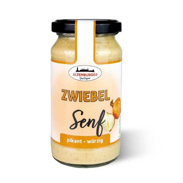 Løg sennep - medium krydret for engroshandel hos Altenburger Senf & Feinkost GmbH & Co. KG