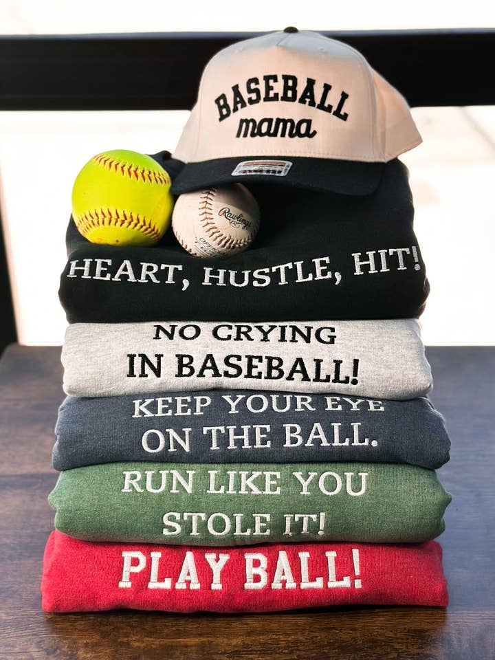 Baseball Embroidery Sweatshirt for wholesale by Simple Blessings Boutique