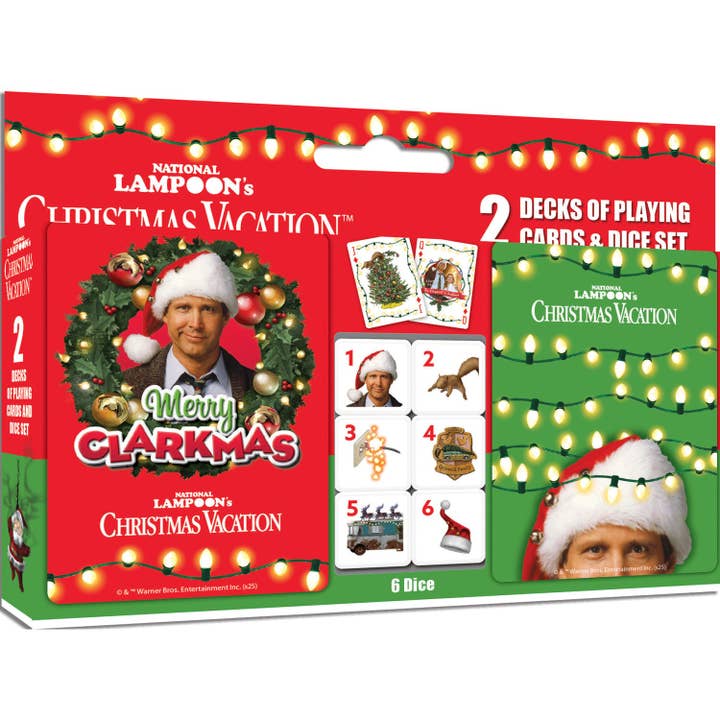 Christmas Vacation 2-pack Playing Cards & Dice Set for wholesale by Masterpieces Puzzles