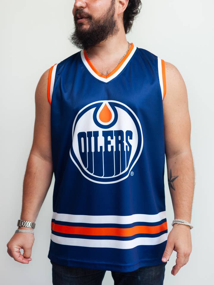 Edmonton Oilers Alternate Hockey Tank for wholesale by Bench Clearers