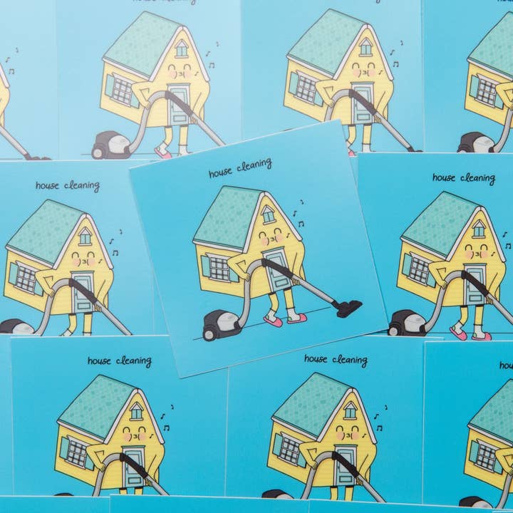 Rengøring af huset | Sticker for engroshandel hos Menottees