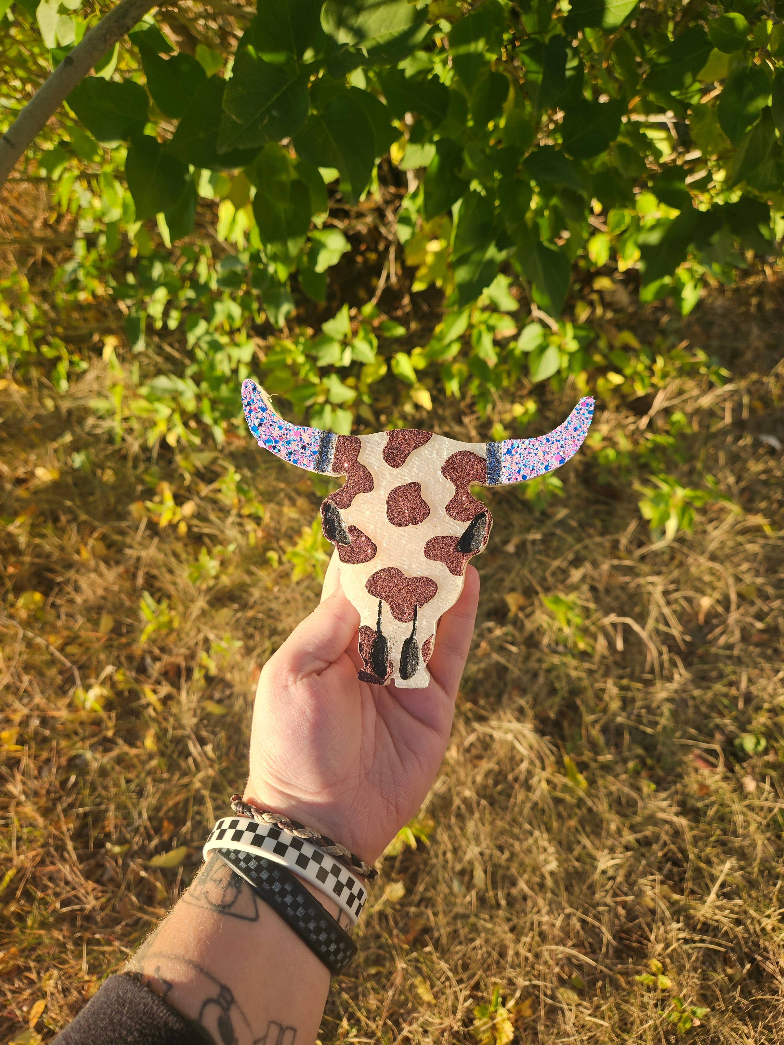 Buckin J Creations - Wholesale Car Freshener - Women's - Cow Print Cow Skull Car Air Freshener3