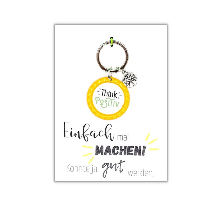 Happy card with bottle cap keychain greeting card for wholesale by Happy Crowns