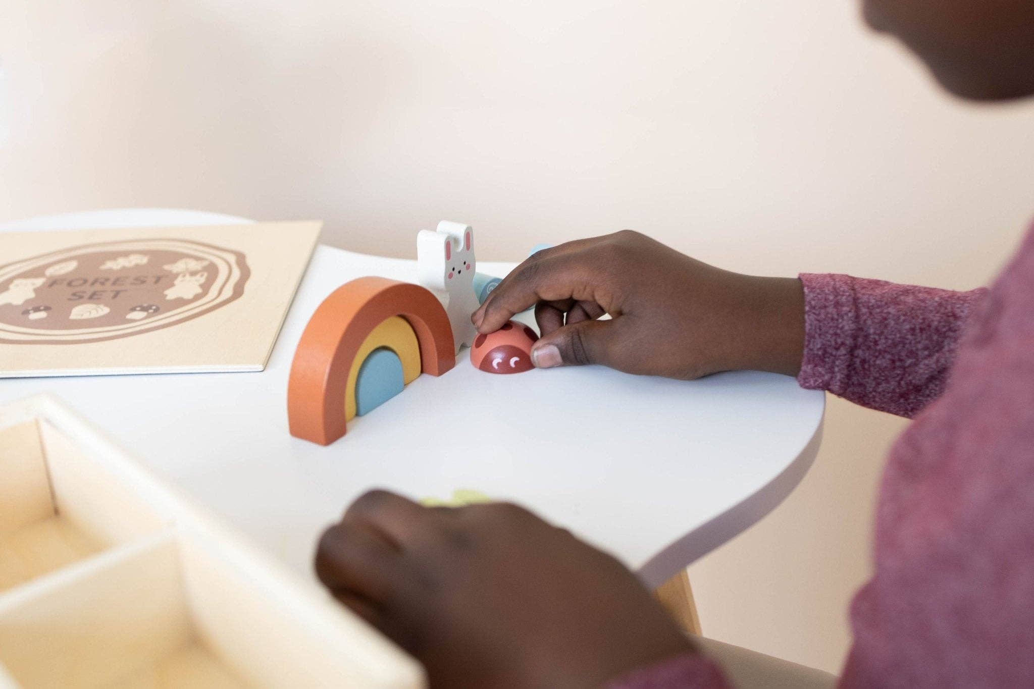 Spirit 'N Sprout - Wholesale Toy set – Kids - Wooden Forest Sensory Bin Accessories - Montessori Toddler Toys - Wooden Stacking Blocks13