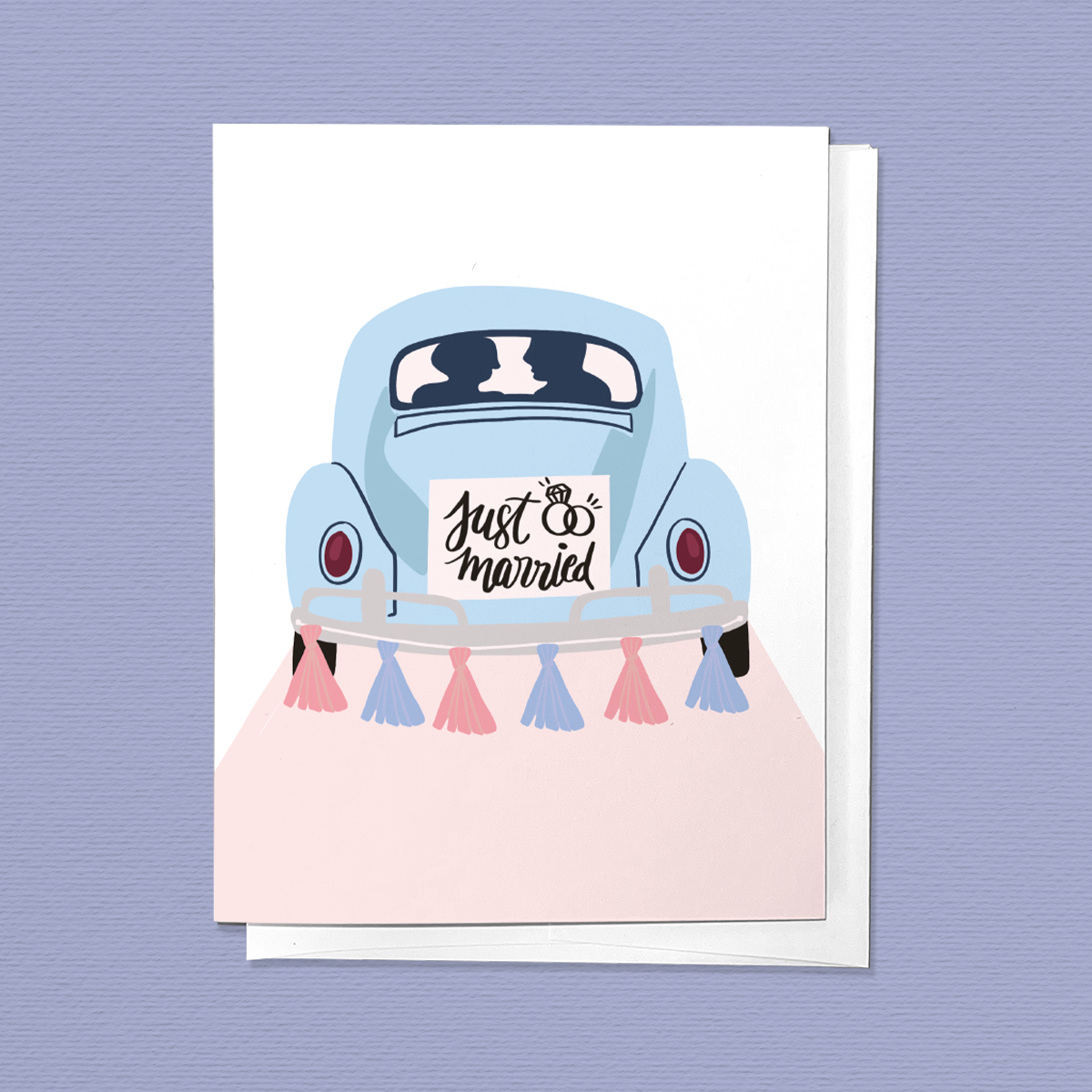 Parcel Island - Wholesale Wedding Card - Newlywed Wedding Beetle, Car Congratulations Greeting Card3