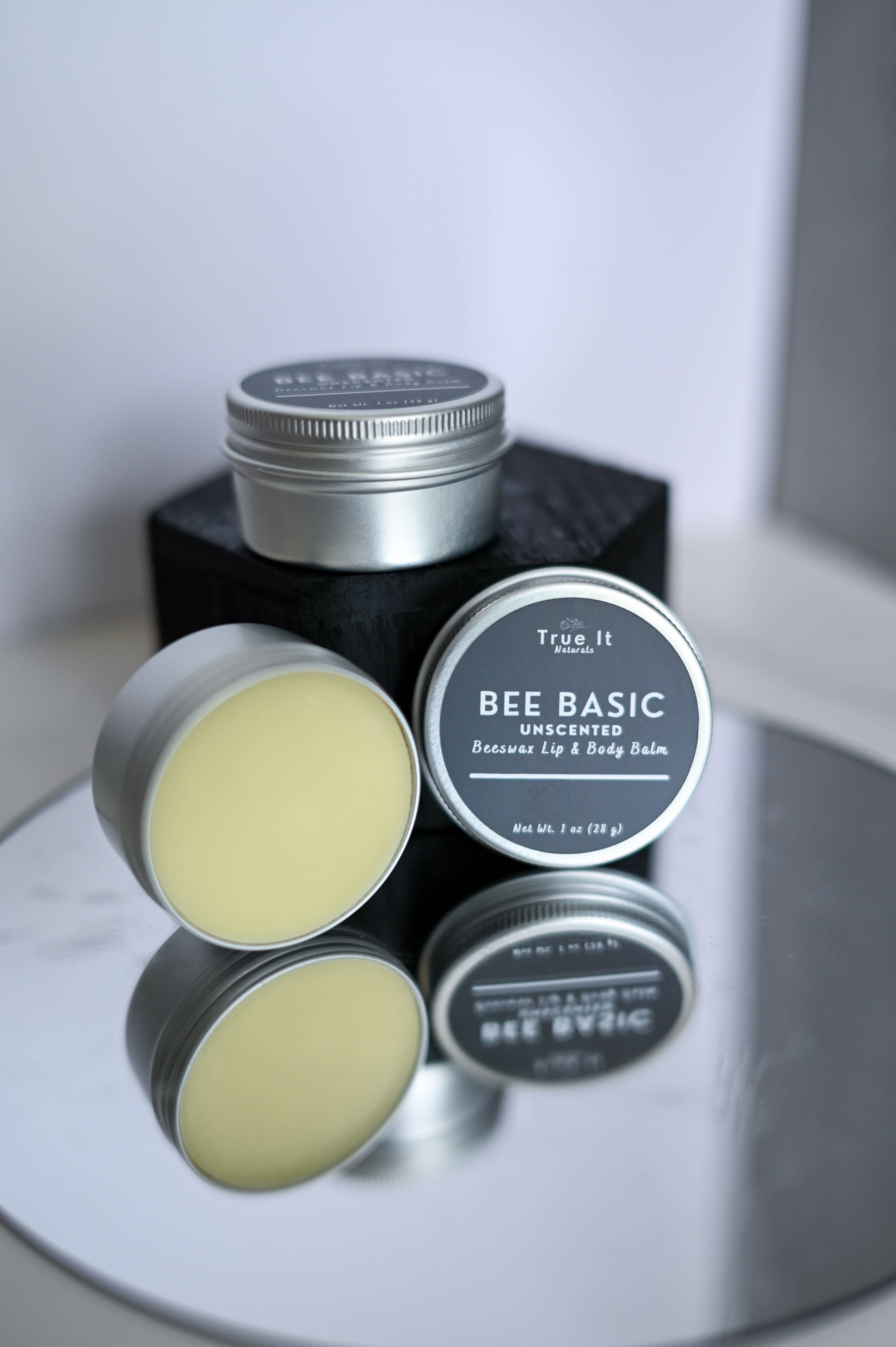 True It Naturals – wholesale Lip Balm – Unscented Lip Balm - BEE BASIC | Beeswax Balm Tin0