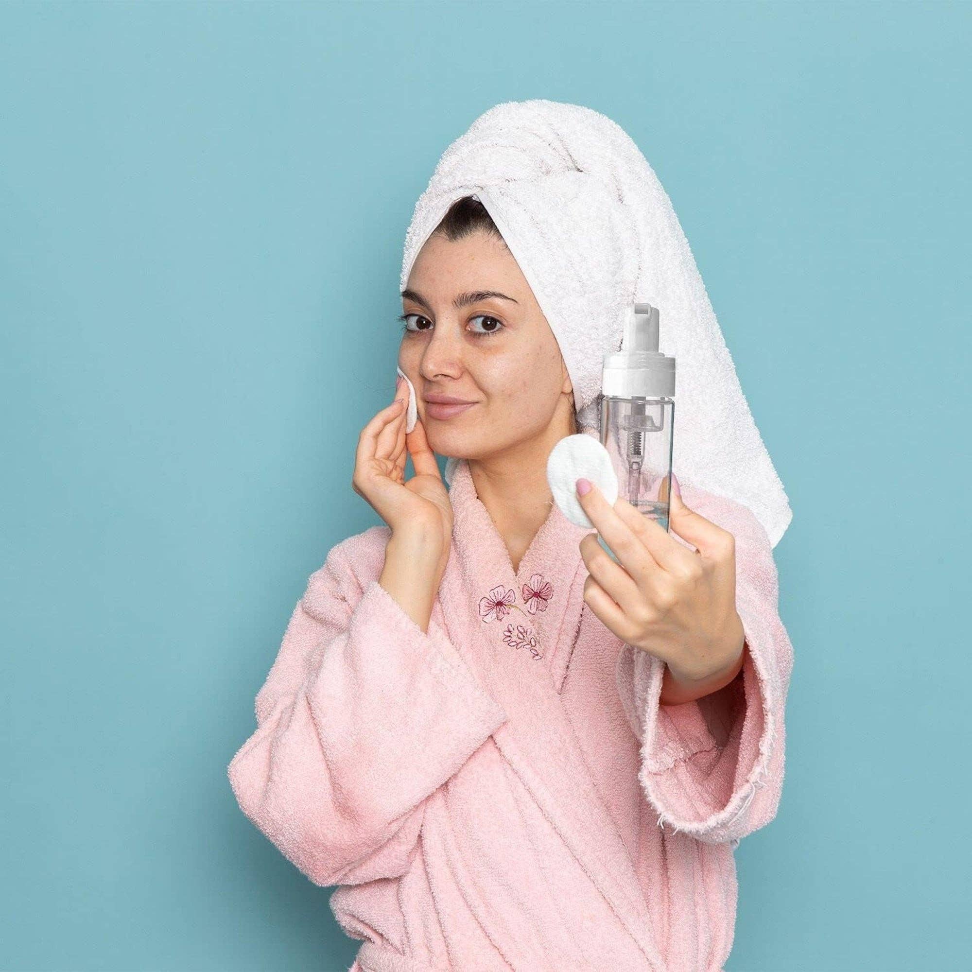 Vigor Path – Engroshandel Rejseflaske og beholder – Sæt med 3 rejsestørrelse flaske med skum pumpe - 100 ml (klar)3