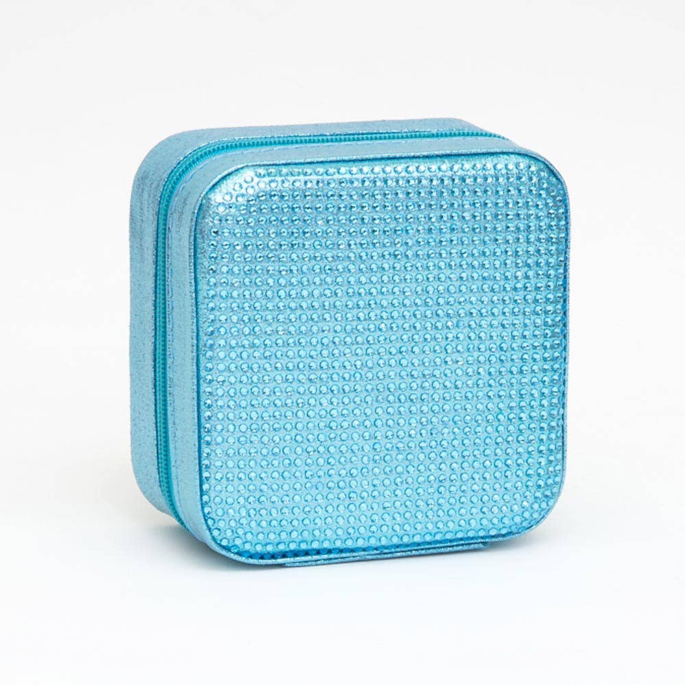 Sensibling Corp. - Wholesale Jewelry Box/Organizer - Bling Studded Square Travel Jewelry Organizer Box
3