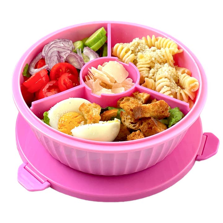 Yumbox - Wholesale Lunch Bag/Box - Kids - Poke Bowl with 3 Part Divider - Guava Pink