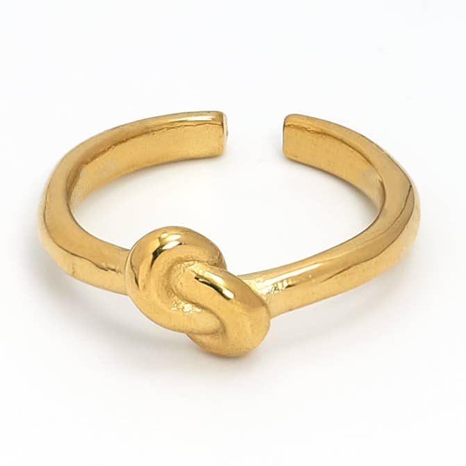 Guld Minimalistisk Rostfritt Stål Liten Justerbar ✦ RI-0060 för wholesale av Simply Jewels