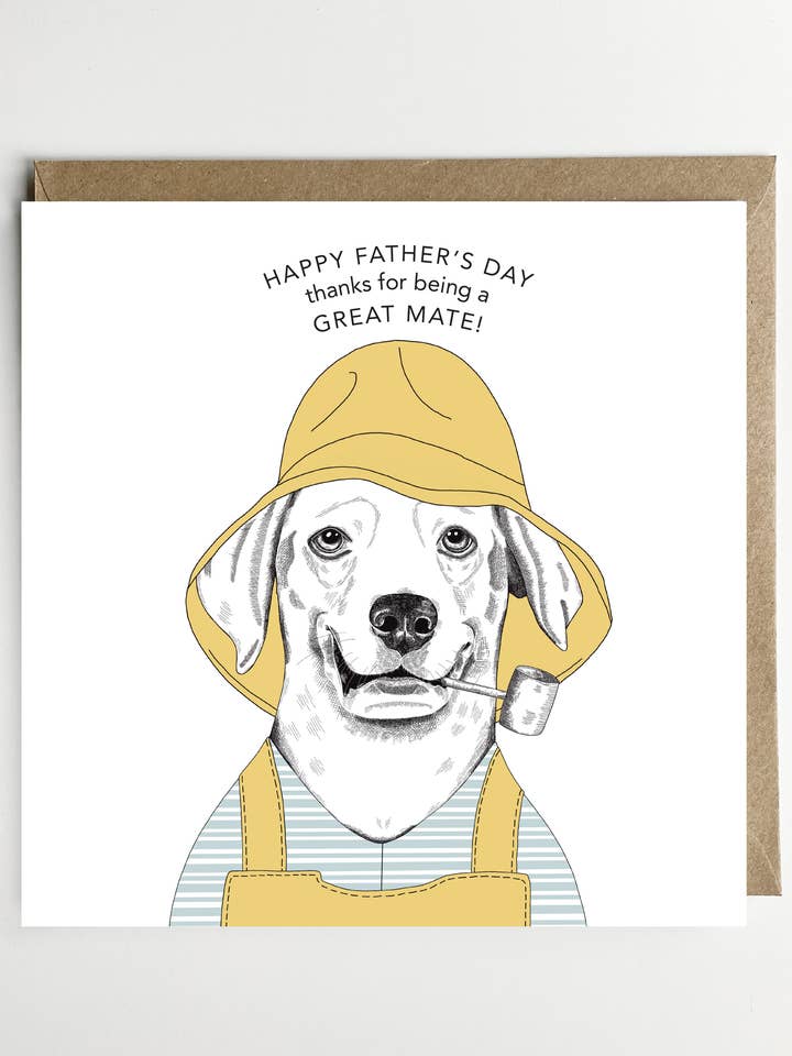 Great Mate Father's Day for wholesale by Dotty Dog Art