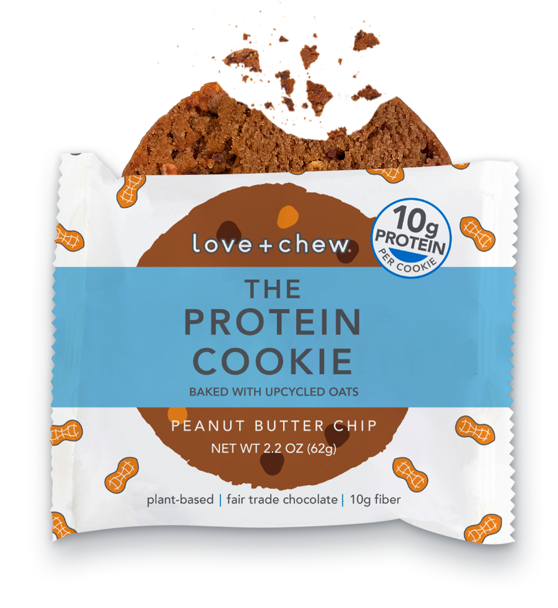 Love + Chew - Wholesale Cookie - PEANUT BUTTER CHIP - 2 OZ - BOX OF 121