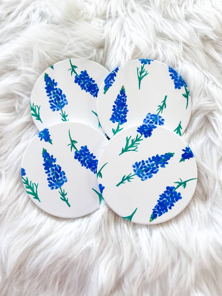 Bluebonnet Drink Coasters for wholesale by Hart and Hollow
