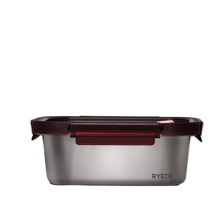 Genicook Product LLC - Wholesale Food Storage Container - Genicook Square Microwave-Safe Stainless Steel Container (600, 1450 ML)