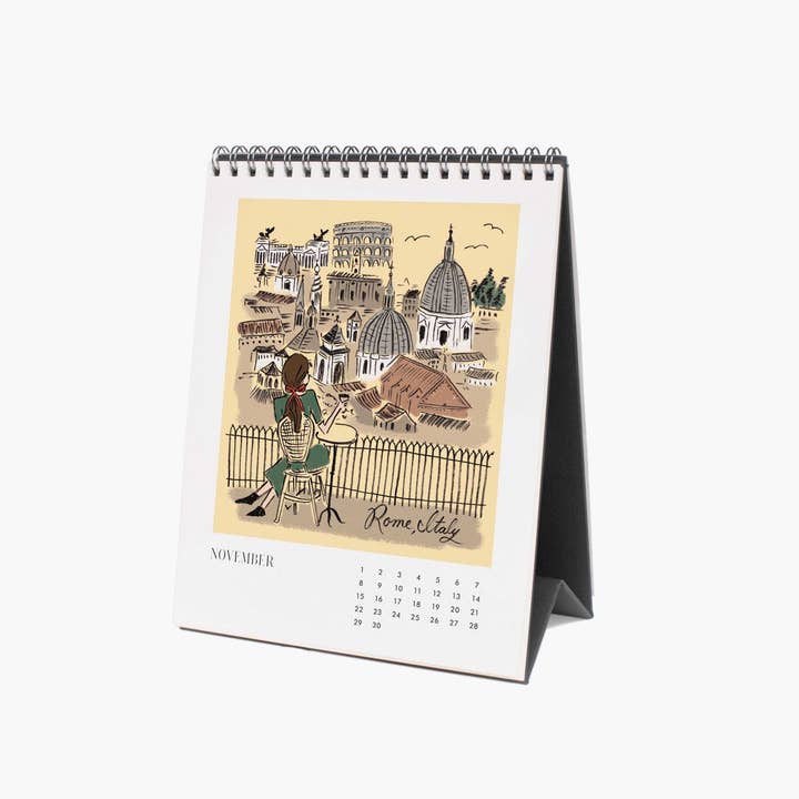 Rifle Paper Co. - Wholesale Calendar - 2026 Travel Sketchbook Desk Calendar11