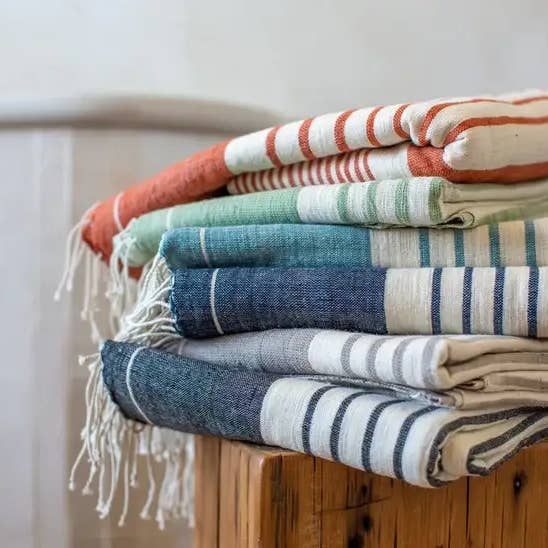 Dawa met de hand geweven katoenen handdoek uit Ethiopiƫ voor wholesale door Sabahar Europe