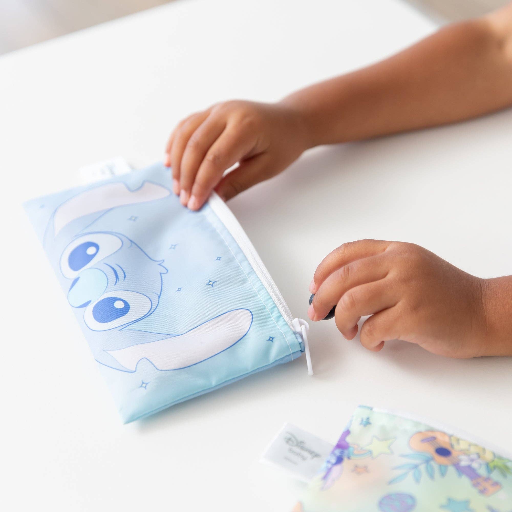 Bumkins - Wholesale Snack Pack - Kids & Baby - Reusable Snack Bag, Small 2 Pack: Stitch Star-ring Up Trouble10