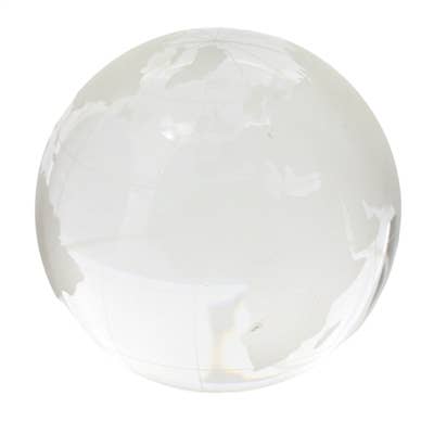 HomArt - Wholesale Decorative Tabletop Object - Glass Globe - Lrg - Clear-Etched1