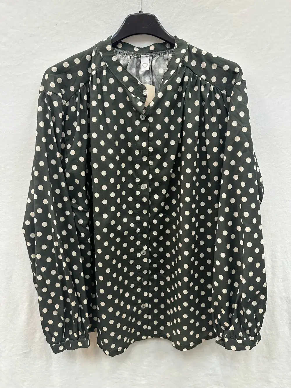 Mimi & Gogo - Wholesale Button Down Shirt - Women's - Printed Cotton Polka Dot Shirt0