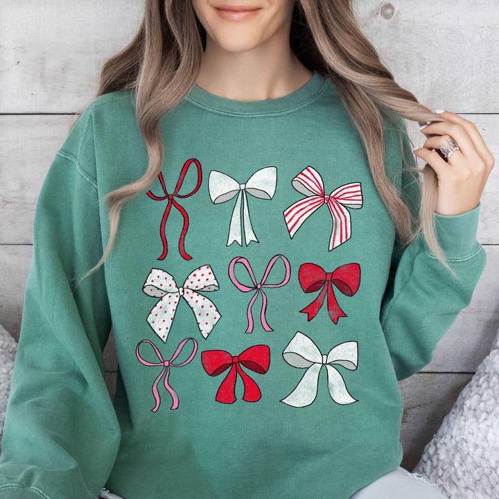 Cute Christmas Bows Sweater, Retro Christmas Shirt  for wholesale by NVC Ecommerce LLC