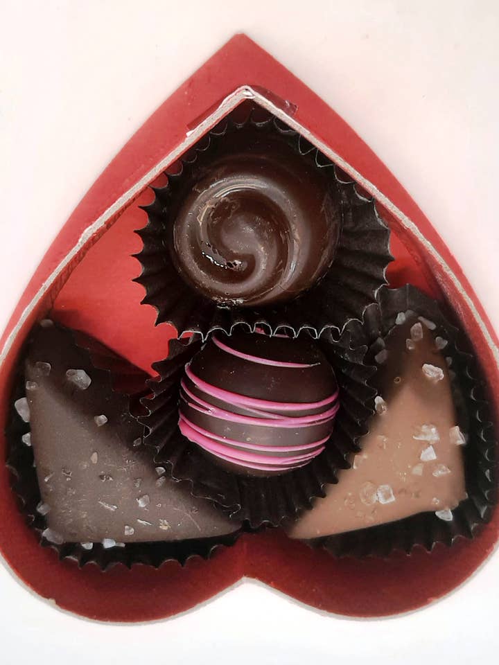 Heart Shaped Gift Box Mini 4pc for wholesale by Laketown Chocolates