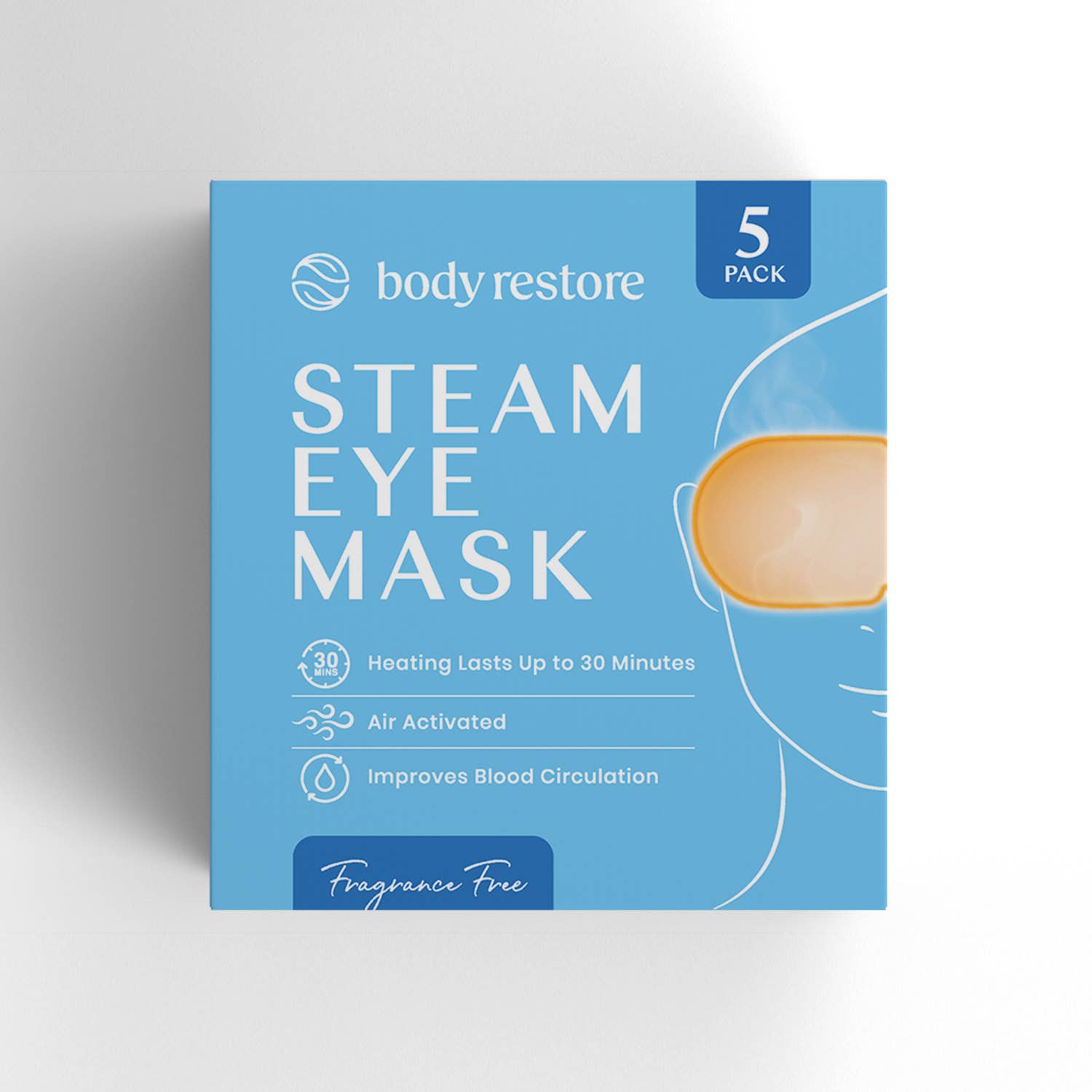 Best Beauty Group - Wholesale Sleep/Eye Mask - BODY RESTORE Steam Eye Mask Spa Relax Five Packs or Single14