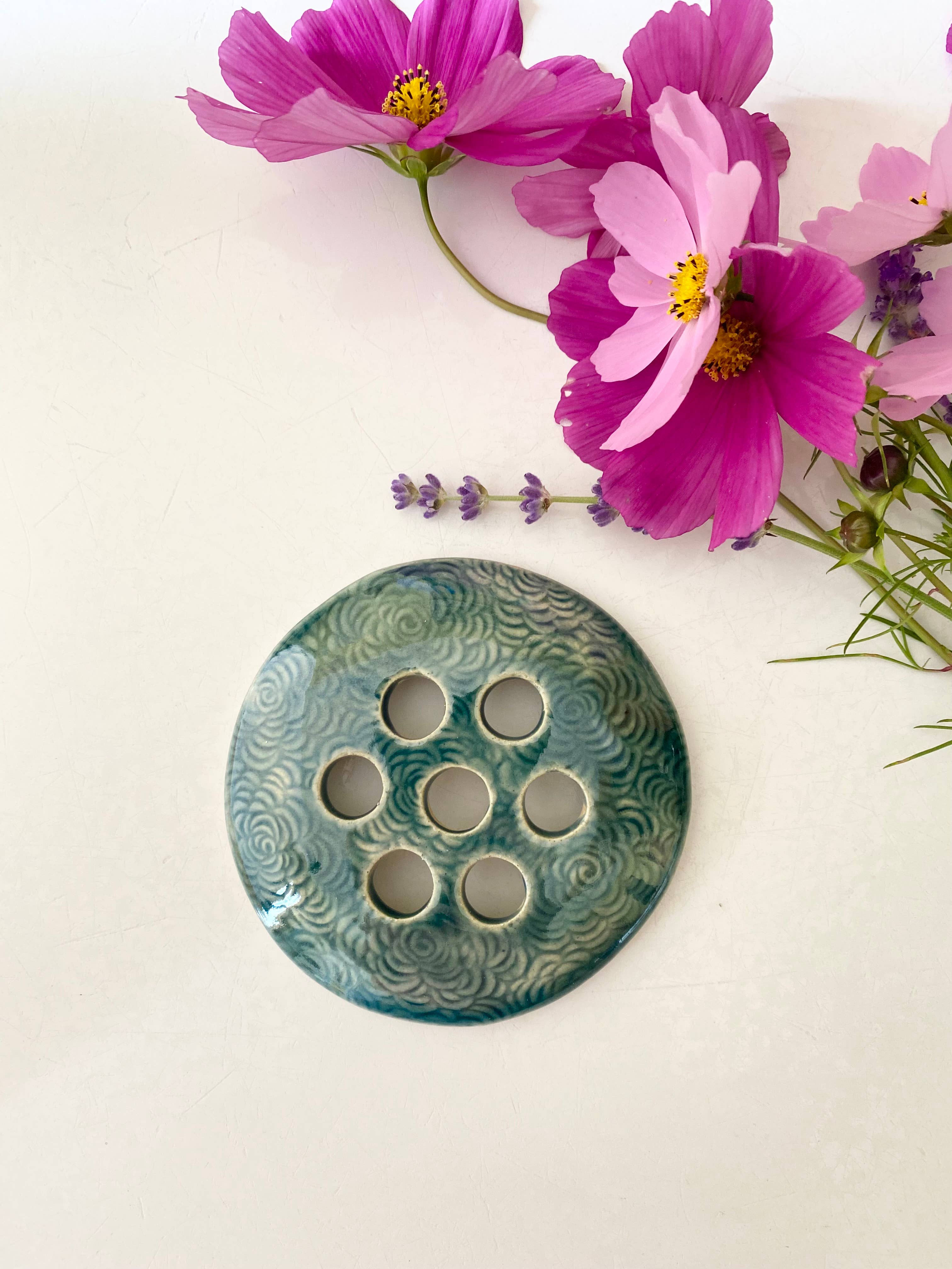 Hester's Studio - Wholesale Decorative Tabletop Object - Mason Jar Flower Frog Topper5