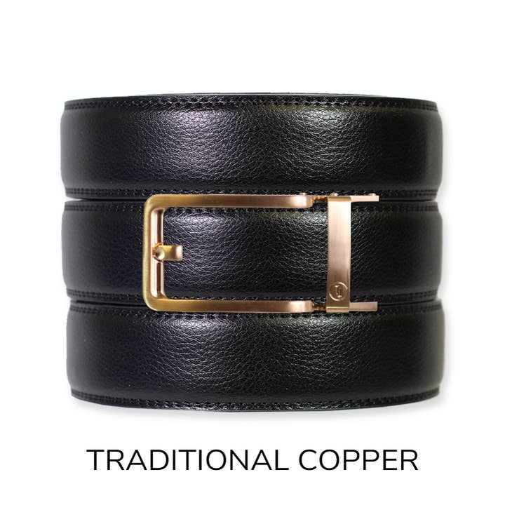 Tough Apparel - Vendita all'ingrosso Cintura - Uomo - Set cintura e fibbia in pelle nera con chiusura a cricchetto22